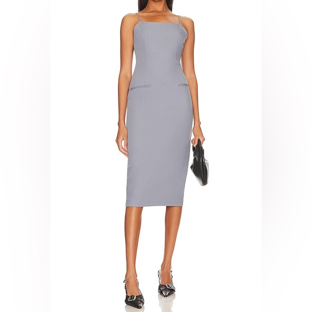 Song of Style Blue/Gray Ona Midi Dress in Size Small